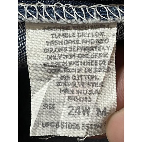 Lee Jeans Pants Womens 24W Straight Elastic Waist Denim Casual Workwear Plus - Picture 10 of 12